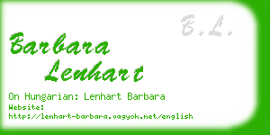 barbara lenhart business card